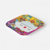 漫画アポップ・アートのート💥🎨ズ結婚グラフィティ ペーパープレート (傾斜あり)