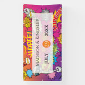 漫画アポップ・アートのート💥🎨ズ結婚グラフィティ 横断幕 (縦)