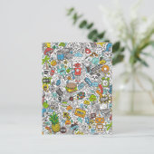 漫画アポップ・アートのートドードル ポストカード (スタンド正面)