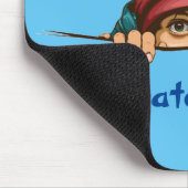 漫画アートのグラフィックアイピアピーキングスパイラークマン マウスパッド (コーナー)