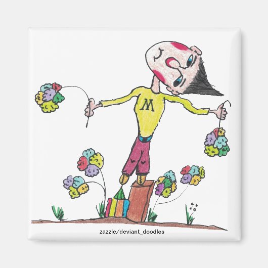 漫画アートを使ったキッチンの磁石 マグネット (正面)