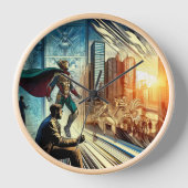 漫画アート画像 壁時計 (正面)