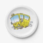 漫画イエローバス紙プレート ペーパープレート (正面)