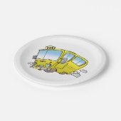 漫画イエローバス紙プレート ペーパープレート (アングル)