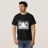漫画イラスト 目は心の窓 Tシャツ (正面フル)
