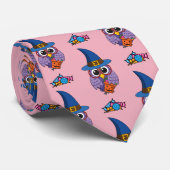 漫画ウィザードフクロウパターン ネクタイ (ロール)