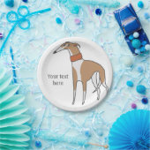 漫画ウィペット犬のカスタマイズ ペーパープレート (パーティー)