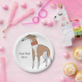 漫画ウィペット犬のカスタマイズ ペーパープレート (パーティー)