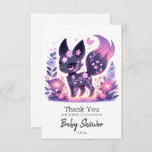 漫画エレガントキツネベビーシャワー サンキューカード (正面/裏面)