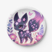 漫画エレガントキツネベビーシャワー ペーパープレート (正面)