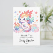 漫画エレガントドラゴン赤ちゃんシャワー サンキューカード (スタンド正面)