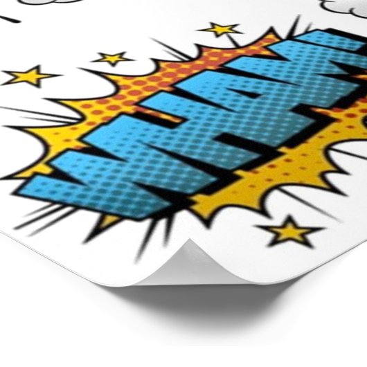 漫画オノマトペ音声バブルブームワームバンB ポスター (角)