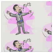 漫画オペラ男性の歌手のカラフルの生地 ファブリック (クローズアップ)