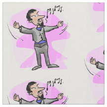 漫画オペラ男性の歌手のカラフルの生地