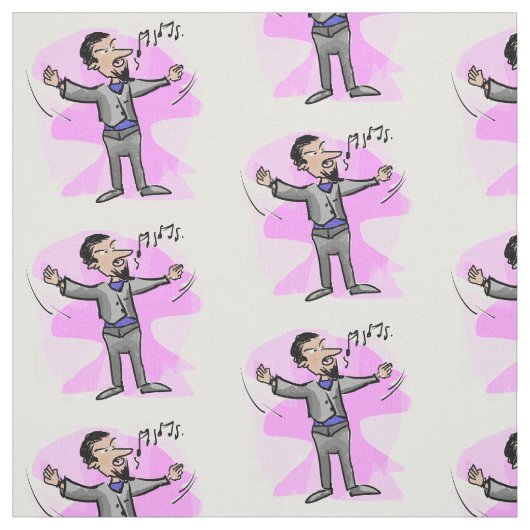 漫画オペラ男性の歌手のカラフルの生地 ファブリック (見本)