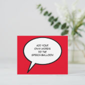 漫画カスタムの吹き出し ポストカード (スタンド正面)