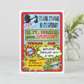 漫画カスタムブックベビーシャワー招待状 招待状 (スタンド正面)