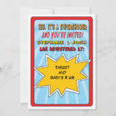 漫画カスタムブックベビーシャワー招待状 招待状 (裏面)