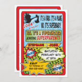 漫画カスタムブックベビーシャワー招待状 招待状 (正面/裏面)