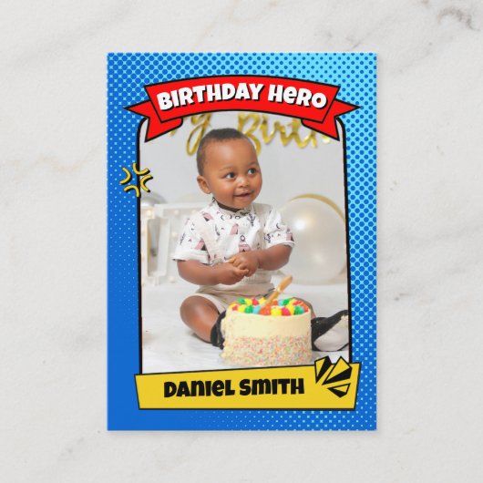 漫画カスタム誕生日トレーディングカード誕生日の好意 コーリングカード (正面)