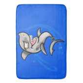 漫画カッコいいサメ バスマット (正面縦)