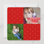 漫画カッコいいパーティーさくらんぼツインズ誕生日写真 招待状 (裏面)