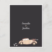 漫画カップルモダンウェディングRSVPカード エンクロージャーカード (裏面)