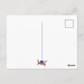 漫画カニのパーソナライズカスタムビーチ ポストカード (裏面)