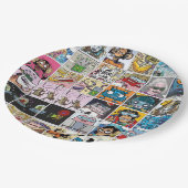 漫画カラフルおもしろいキャラクターグリッドパターン紙P ペーパープレート (アングル)