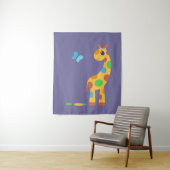 漫画カラフルのキリンと蝶 タペストリー (インサイチュ)