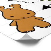 漫画カラフルのヒッポ柄 ポスター (角)