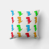 漫画カラフルの恐竜パターン クッション (裏面)