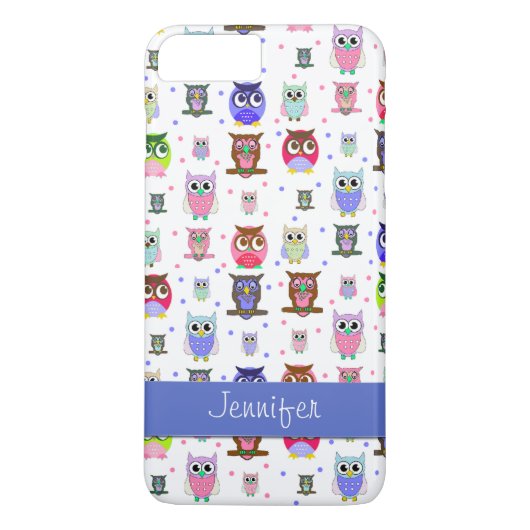 漫画カラフルのOwls iPhone 7プラスケース Case-Mate iPhoneケース (裏面)