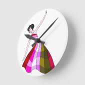 漫画カラフルキャラクターウォールクロック ラウンド壁時計 (傾斜)