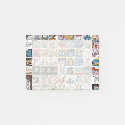 漫画カラフルキャラクターキッズパターン ポストイット (正面)