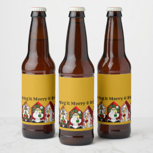 漫画カラフルサンタのカスタマイズ ビールラベル