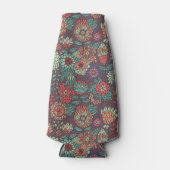 漫画カラフルスタイルの花柄 ボトルクーラー (正面)