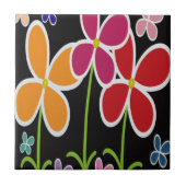 漫画カラフルスタイルの花・小・タイル タイル (正面)