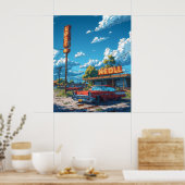 漫画カラフルスタイルイラストレーションポスター | 高 ポスター (キッチン)