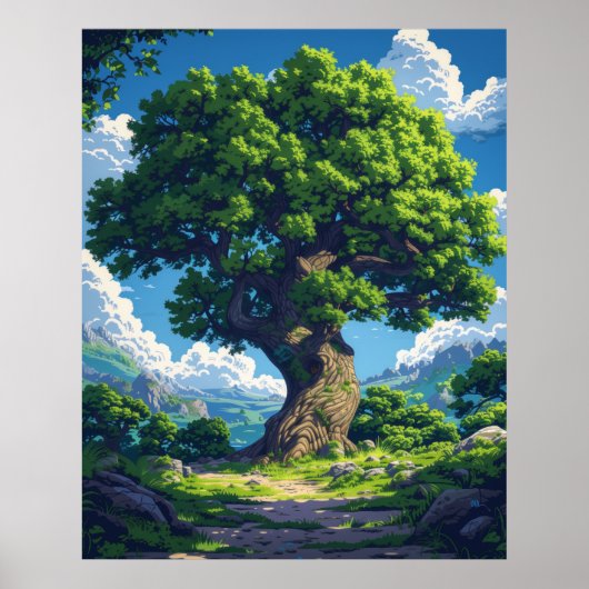 漫画カラフルスタイルイラストレーションポスター – 高 ポスター (正面)