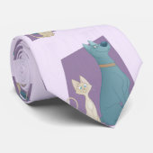 漫画カラフルスタイル犬と猫 ネクタイ (ロール)