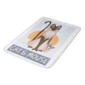 漫画カラフルスタイル猫とマウス バスマット (アングル)