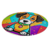 漫画カラフルパピーアートプリント カッティングボード (角)