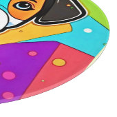 漫画カラフルパピーアートプリント カッティングボード (角)