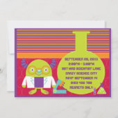 漫画カラフル不機嫌サイエンティスト2nd誕生日パーティー 招待状 (裏面)