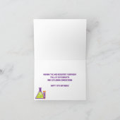 漫画カラフル不機嫌サイエンティスト5誕生日 カード (内部)