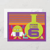 漫画カラフル不機嫌サイエンティスト6誕生日 ポストカード (正面/裏面)