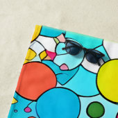 漫画カラフル公園のシーン ビーチタオル (インサイチュ)