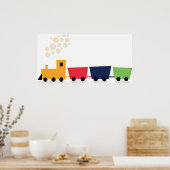 漫画カラフル列車 ポスター (キッチン)