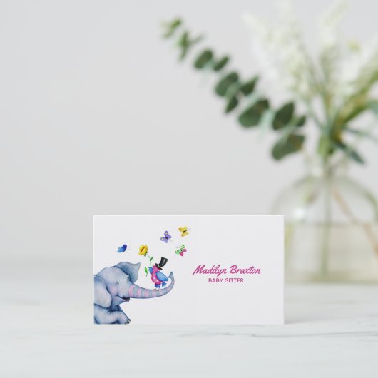 漫画カラフル動物 名刺 (スタンド正面)